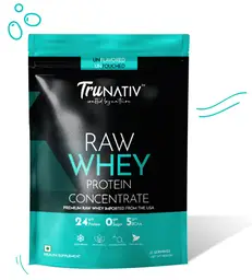 TruNativ Raw Whey Protein Concentrate Powder| 24 gm Protein | 5 gm BCAA | Ultra low Carbs | Pure | Natural | Unflavoured| 1kg icon