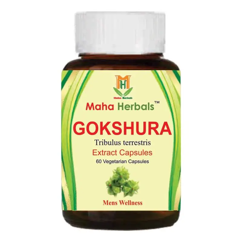 Maha Herbals - Gokshura Extract Capsules - With Tribulus terrestris - For Vigour And Vitality - Pack of 1(60 Capsules)