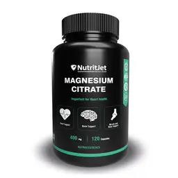 NutritJet -  Magnesium Citrate Capsules 400mg – Pure Magnesium Supplement 100% | 120 capsules | icon
