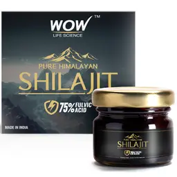 WOW Life Science - Pure Himalayan Shilajit / Shilajeet Resin - 20g - With Fulvic Acid - For Stamina, Endurance and Strength   icon