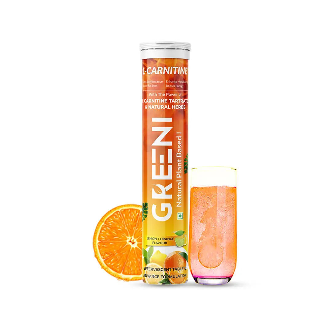 Greeni L Carnitine for Enchancing Metabolism and Boosts Energy
- Pack of 1 (15 Effervescent Tablets)