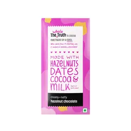The Whole Truth Hazelnut Chocolate No added sugar, No chocolate compound, Sweetened with dates (Pack of 6 x 50g Bars) icon