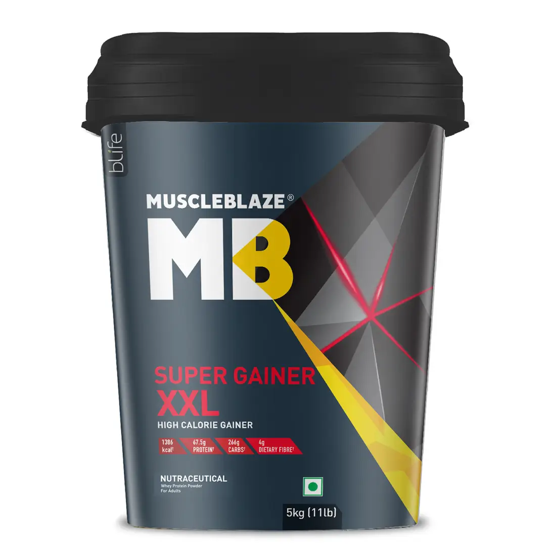 MuscleBlaze Super Gainer XXL for Muscle Mass Gain - Chocolate Bliss,11.02 lb