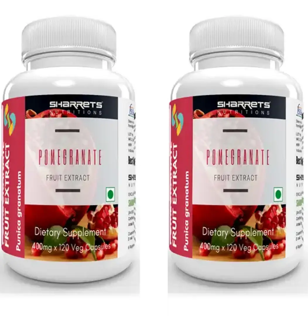 Sharrets Pomegranate Fruit Extract for Heart Health - Pack of 2 (240 Capsules)