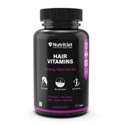 NutritJet -  Hair Vitamins With DHT Blocker, Biotin, Multivitamins for Hair Growth & Hair fall Control For Women & Men |  60 Veg Tablets | icon
