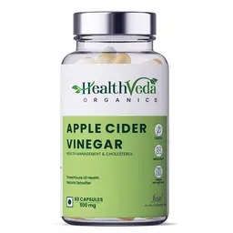 Health Veda Organics - Apple Cider Vinegar 500mg for Weight Management & Digestion (60 Capsules) icon