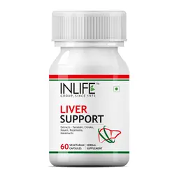 INLIFE - Liver Care/Cleanse Support Active Formula & Detoxifier, Ayurvedic Herbs 500 mg - 60 Vegetarian Capsules icon