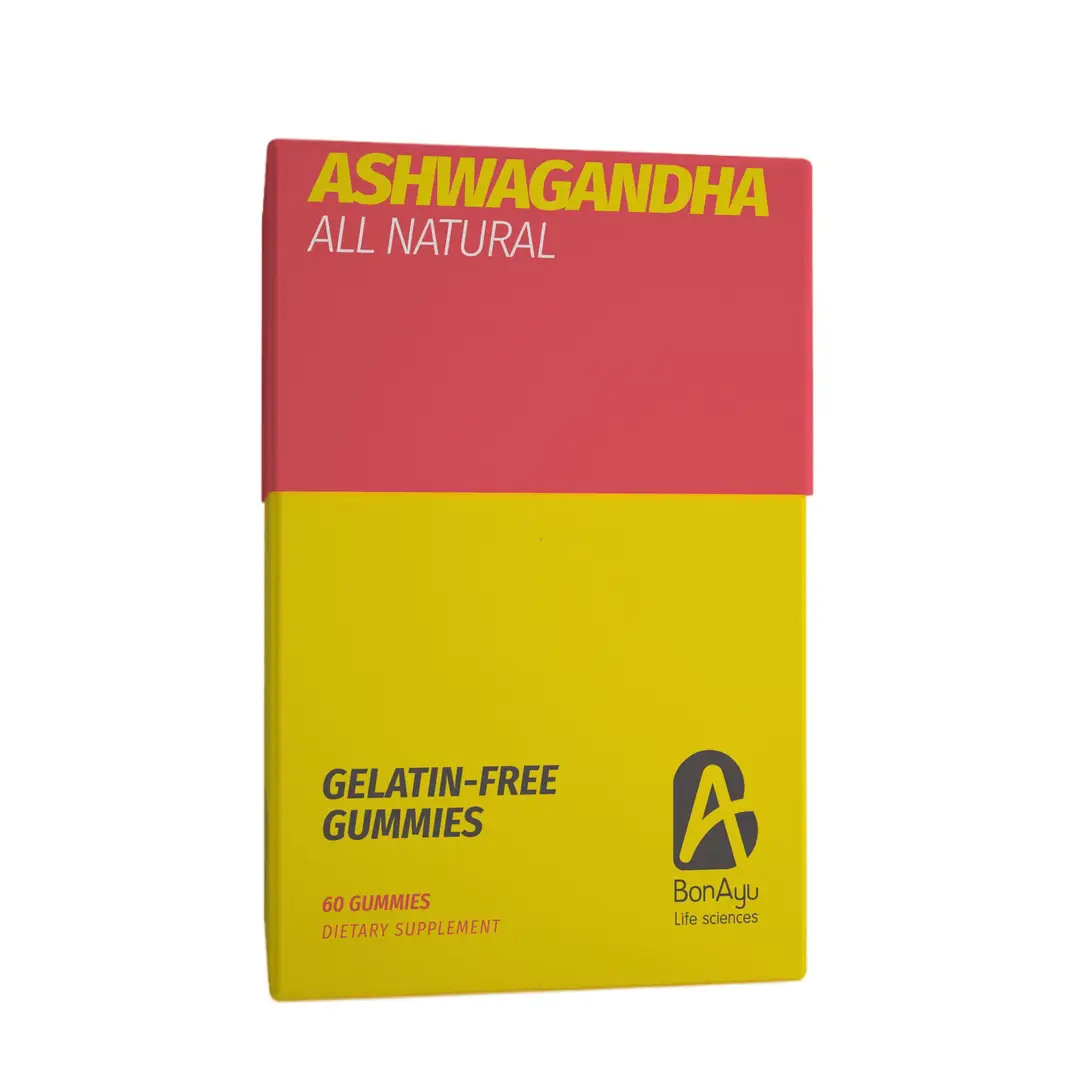 BonAyu All Natural Ashwagandha Gummies - Pack of 1 (60 Gummies)