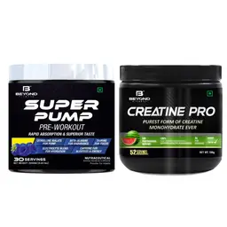 Beyond Fitness - Super Pump Pre Workout with Creatine Pro Creatine Monohydrate (Combo) - for Muscle Strength and Endurance. icon
