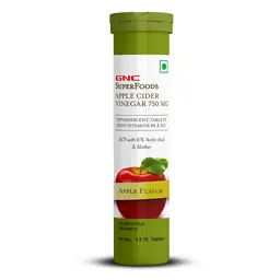 GNC Apple Cider Vinegar Effervescent with the Mother,Vitamin B6 and B12 for Weight Loss, Healthy Gut and Digestion
