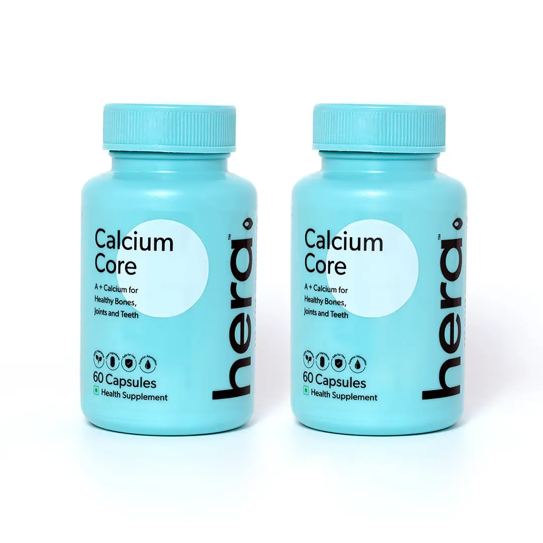 Hera - Calcium Core for healthy Bones, Joints and Teeth - Pack of 2 (120 Capsules)