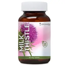 Zeroharm Milk Thistle|Detoxify liver, improves gallbladder health, Boosts immunity,lower bad cholesterol-60T icon