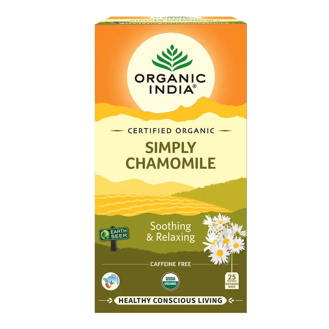 Organic India Simply Chamomile Tea for Stress & Relaxation