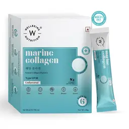 Wellbeing Nutrition Pure Korean Marine Collagen with Hydrolyzed Collagen Powder and Amino Acids for Healthy Skin, Hair, Nails, Bone and Joint