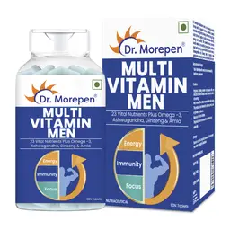 Dr. Morepen Multivitamins for Men with Omega 3 & Herbs for Energy and Immunity icon
