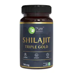 Pure Nutrition Shilajit Gold l Shilajit capsules for Men to give Strength, Stamina & Vigor icon