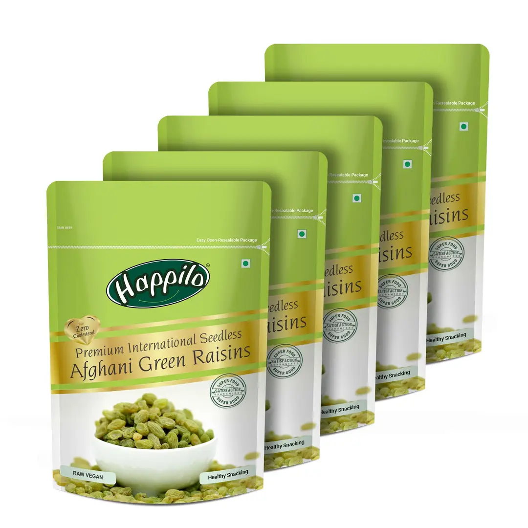 Happilo Premium Afghani Seedless Raisins - Pack of 5 (1000 gm)