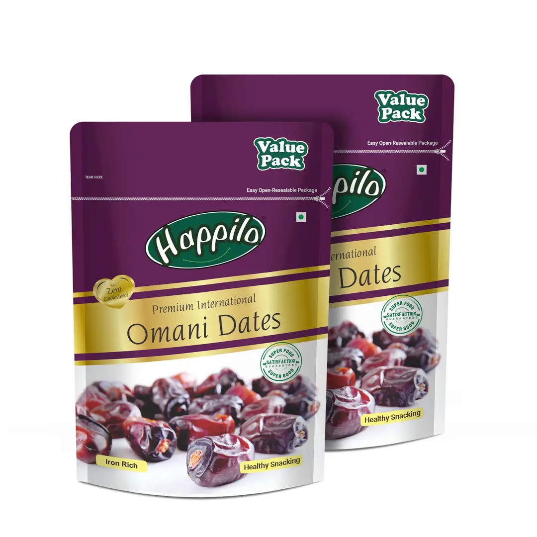 Happilo Premium International Omani Dates - Pack of 2 (1360 gm)