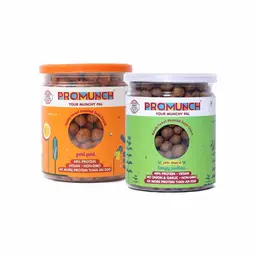 Promunch Roasted Soya Snack - Tangy Pudina And Peri-Peri (150gm Each) icon