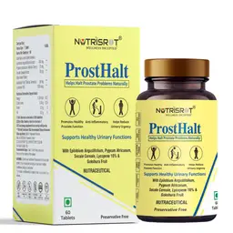 Nutrisrot - ProstHalt Herbal Supplement - with Gokshura, Ryegrass and Lycopene - for Healthy Prostate Function, Relieve Bladder Discomfort and Improves Urinary Flow for Men icon