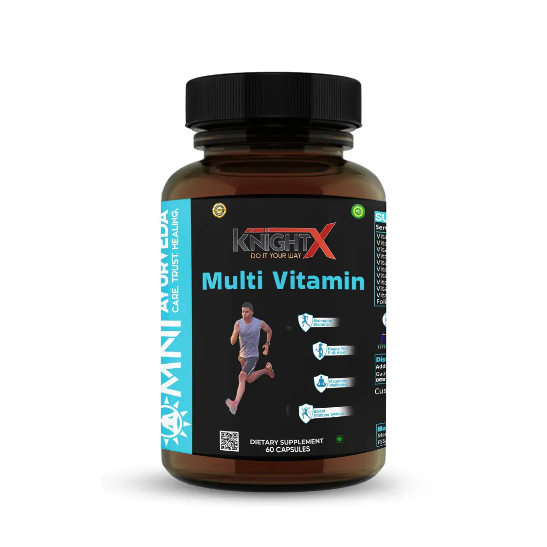 KnightX - Non-GMO Multivitamin Capsules - With Vitamin D3 800mg - Boosts Immunity - 60 Capsules - Pack of 1 (60 Capsules)