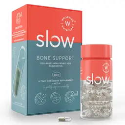 Wellbeing Nutrition - Slow Bone and Joint Support - with Type II Collagen, Hyaluronic Acid, Resveratrol in MCT Oil - for Joint Pain, Mobility, Muscle Strength icon