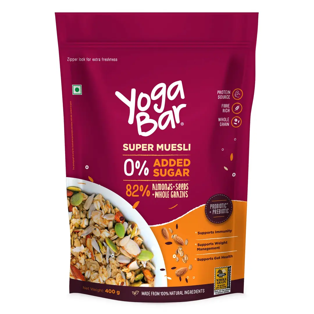 Buy Yogabar Super Muesli, Sugar-Free, High-Protein Muesli (400g)