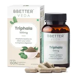 BBETTER VEDA Triphala 500mg for Gut Health, Digestion, Constipation,& Bowel Wellness icon