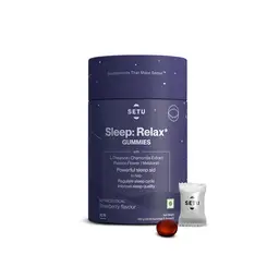 Setu Sleep: Relax Gummies, Melatonin 3mg, Chamomile Extract and L-theanine, Promotes Relaxation & Sleep, Helps Improve Sleep Quality & Anxiety, Non Habit Forming icon
