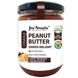 Jus Amazin -  Creamy Organic Peanut Butter – Choco Delight - for Rich in Antioxidants icon