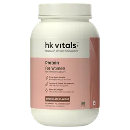 HealthKart - HK Vitals ProteinUp Women, Triple Blend Whey Protein with Collagen & Biotin, for Better Skin, Hair, Strength & Energy