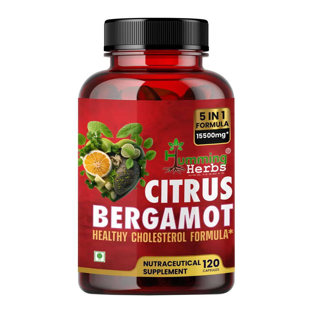 Humming Herbs Citrus Bergamot Supplement For Healthy Cholesterol Level - Pack of 1 (120 Capsules)