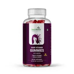 Simply Herbal Hair Vitamin Biotin Gummies for Stronger Nails & Nourished Hair | Keeps Hair Healthy & Strong, Multivitamins Gummy  - 30 Gummies icon