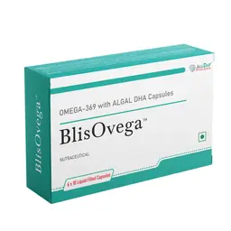 Allday Pharma Blisovega with Algal, Omega3, 6, 9 for  Skin, Brain and Maintain Bone & Joint Health icon