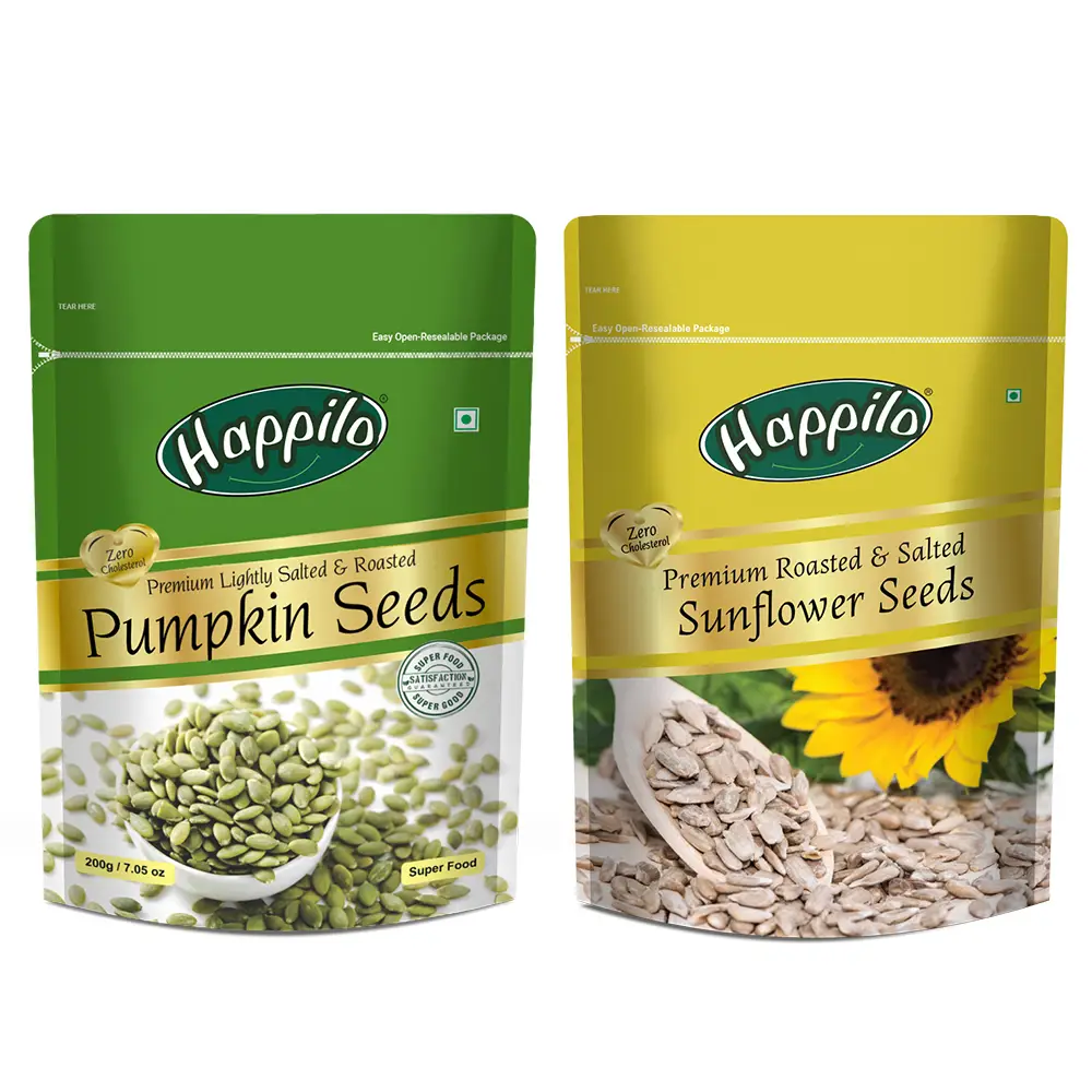 Happilo Healthy Roasted Sunflower and Pumpkin Seeds Combo - 450 gm