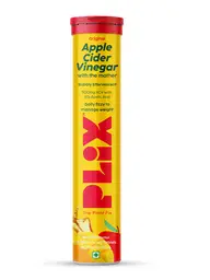 Plix Apple Cider Vinegar Effervescent Tablets with Vitamin B6 and B12 for Weight Loss and Easy Digestion icon