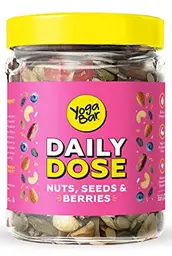 Yogabar Daily Dose Dry Fruit Nuts, Seeds & Berries Organic Mix | Nutritious, Roasted and Crunchy Trail Snack | 20+ Varieties like Almond, Cashew, Cranberry, Sunflower Seed, Pumpkin Seeds Pista - 325g icon