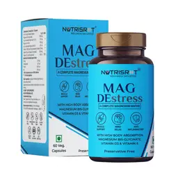 NUTRISROT̖ -  MAG Destress - Magnesium Supplement - With High Absorption Magnesium Bis-glycinate, Vitamin B6, D3 and E - For Mind Relax, Anxiety Relief, Muscle Pain Support icon