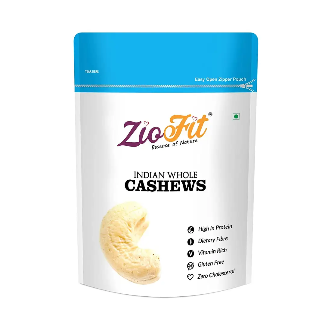 Ziofit Indian Whole Cashewnuts   - Pack of 2 (500 gm)