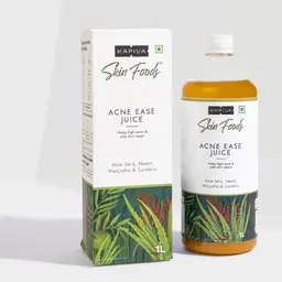 Kapiva Acne Ease Juice - With Aloe Vera, Neem, Manjistha & Turmeric - Helps Fight Acne & Repairs Skin (1L Bottle) icon