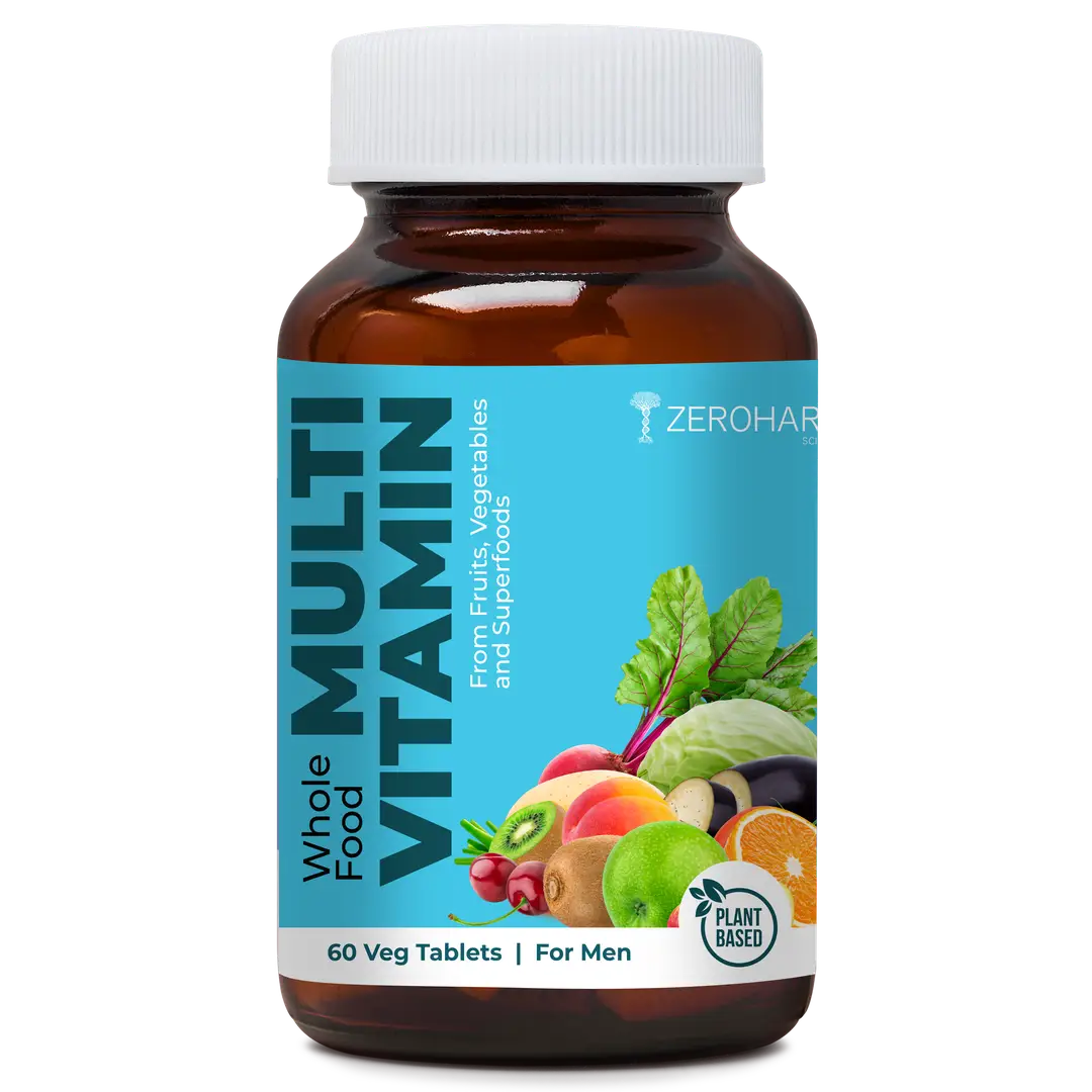 Zeroharm - Whole Food Multivitamin for men - Pack of 1 (60 Tablets)