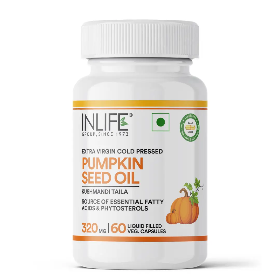 Inlife Pumpkin Seed Oil with Plant-Based Phytosterols for Prostate Health Support and Immunity - Pack of 1 (60 Capsules)