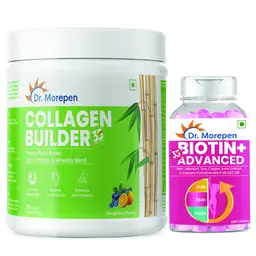 Dr. Morepen Biotin+ Advanced for Hair Growth and Natural Collagen Builder (Combo Pack)