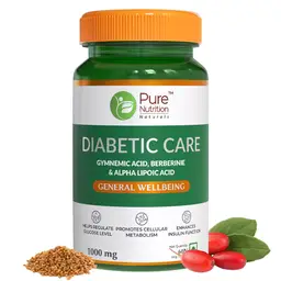 Pure Nutrition - Diabetic Care tablets Improves Insulin Sensitivity ,Regulates Blood Glucose Levels- 60 Veg Tablets icon