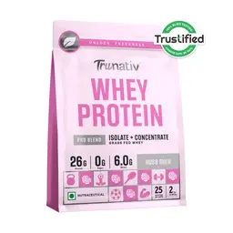 Trunativ Pro Blend Whey Protein with Grass-Fed Isolate & Concentrate for Muscle Recovery and Strength
