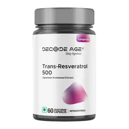 Decode Age Trans Resveratrol 500 with Japanese Knot Weed Extract for Slow down Aging, Anti-Inflammatory,Improves Metabolism and Heart health icon