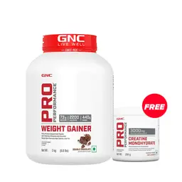 GNC - Pro Performance Weight Gainer - 6.6 lbs, 3 kg (Double Chocolate) and Get GNC - Creatine 250g Free icon