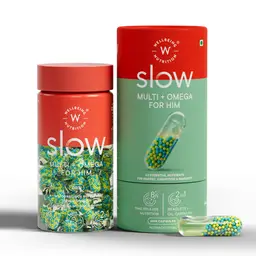 Wellbeing Nutrition - Slow - Multivitamin for Him 18+ - with 22 Essential Vitamins & Minerals, Caffeine and Ginseng - for Energy, Stamina, Immunity and Vitality icon