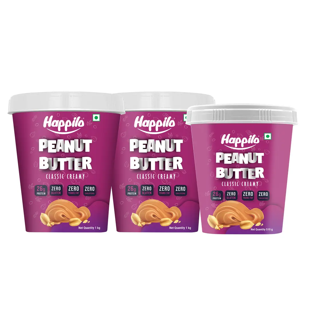 Happilo Classic Peanut Butter for Weight Management - Classic Creamy,2510 gm