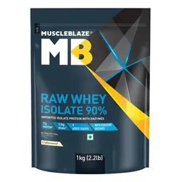 MuscleBlaze Raw Whey Isolate 90% with Digestive Enzymes for Muscle Recovery icon
